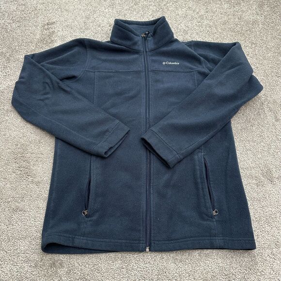 Columbia Steens Mountain Fleece Jacket Boys XL Navy Blue Full Zip Outdoor School